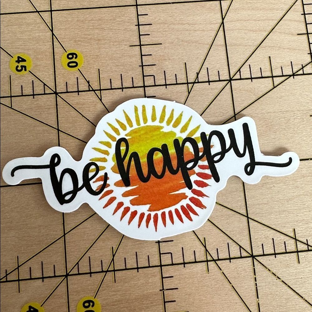💜13/$13 +Bundle Sticker Sale | Don’t Worry Be Happy Waterproof Sticker